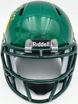 Tez Johnson Autographed Oregon Ducks Green Speed Mini Helmet JSA Witness Stock #256798