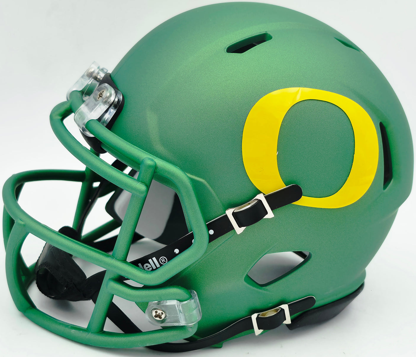 Tez Johnson Autographed Oregon Ducks Apple Green Speed Mini Helmet JSA Witness Stock #256800
