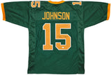 Oregon Ducks Tez Johnson Autographed Green Jersey JSA Witness Stock #256795
