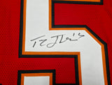 Tampa Bay Buccaneers Tez Johnson Autographed Red Jersey JSA Witness Stock #256793