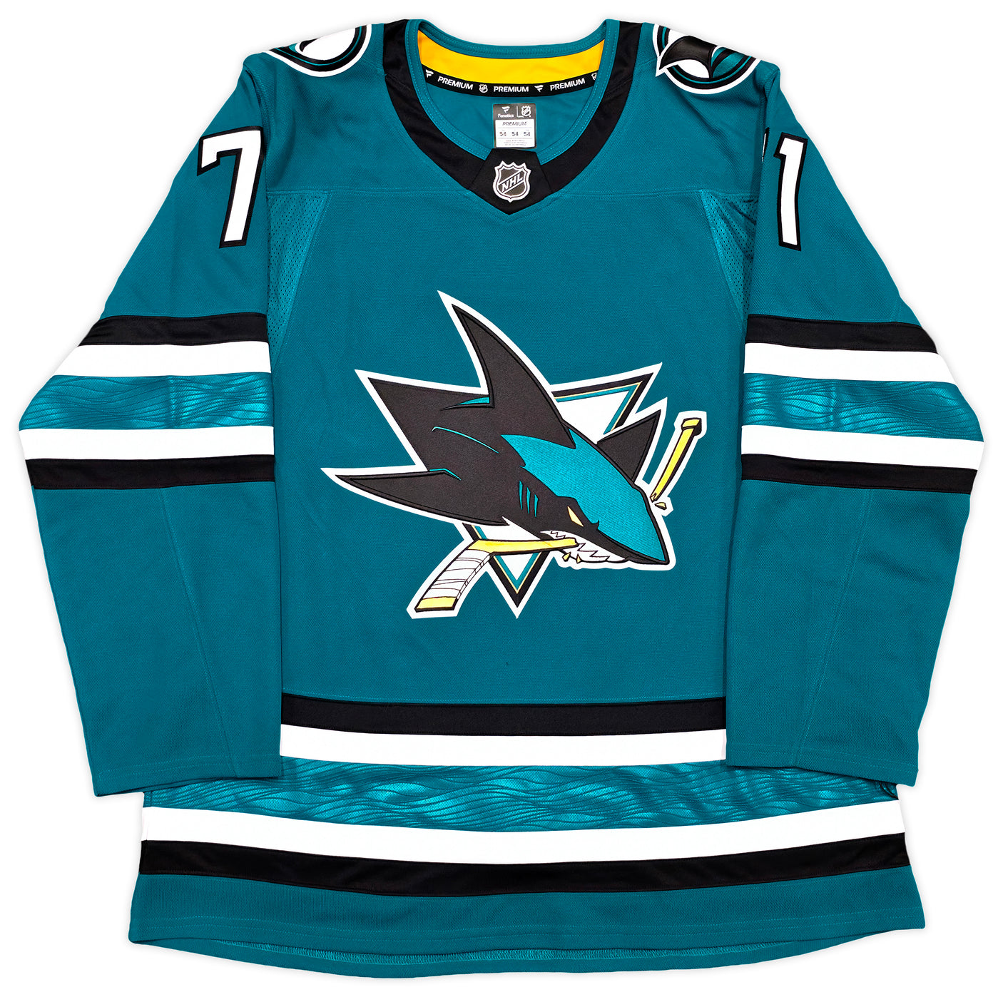 San Jose Sharks Macklin Celebrini Autographed Teal Fanatics Authentic Premium Jersey Size 54 Fanatics Holo Stock #256804