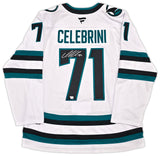 San Jose Sharks Macklin Celebrini Autographed White Fanatics Authentic Premium Jersey Size 54 Fanatics Holo Stock #256805