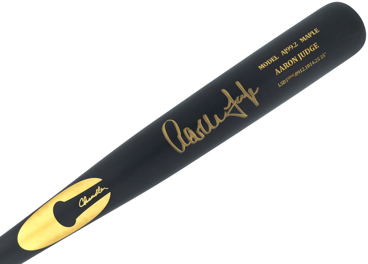 Aaron Judge Autographed Matte Black Chandler Player Model Maple Baseball Bat New York Yankees Fanatics & MLB Holo Stock #256824