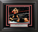 Mike Tyson Autographed Framed 11x14 Photo Standing Over Beckett BAS QR Stock #256664