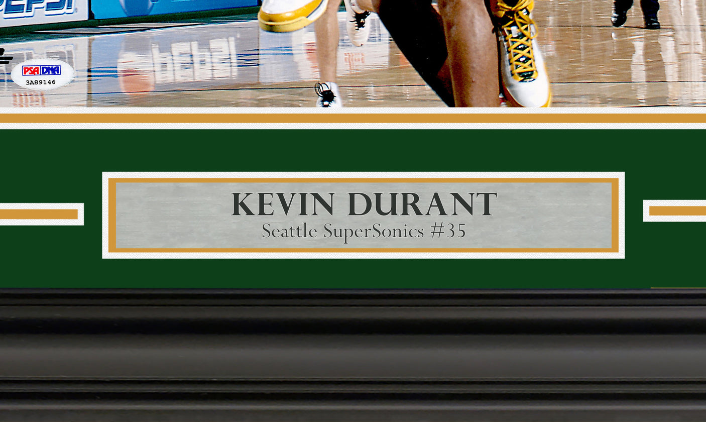 Kevin Durant Autographed Framed 16x20 Photo Seattle Supersonics PSA/DNA ITP Stock #256672