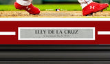 Elly De La Cruz Autographed Framed 16x20 Photo Cincinnati Reds Beckett BAS Witness Stock #256673