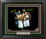 Gary Payton & Shawn Kemp Autographed Framed 16x20 Photo Seattle Supersonics Beckett BAS QR Stock #256674