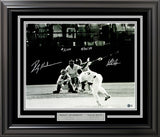 Nolan Ryan & Rickey Henderson Autographed Framed 16x20 Photo Texas Rangers "#5000 8/22/89" Beckett BAS Witness Stock #256677