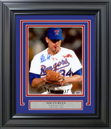 Nolan Ryan Autographed Framed 8x10 Photo Texas Rangers Bloody Lip PSA/DNA Stock #256686