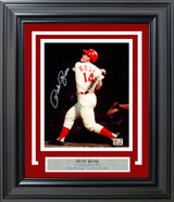 Pete Rose Autographed Framed 8x10 Photo Cincinnati Reds PR Holo Stock #256691