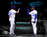 Ken Griffey Jr. & Sr. Autographed Framed 8x10 Photo Seattle Mariners Beckett BAS Witness Stock #256693