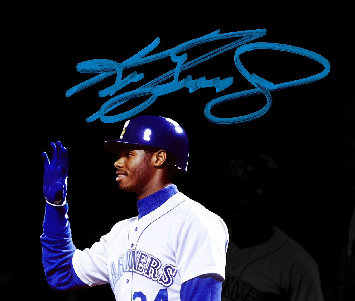 Ken Griffey Jr. & Sr. Autographed Framed 8x10 Photo Seattle Mariners Beckett BAS Witness Stock #256693