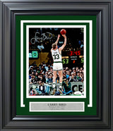Larry Bird Autographed Framed 8x10 Photo Boston Celtics JSA Stock #256695
