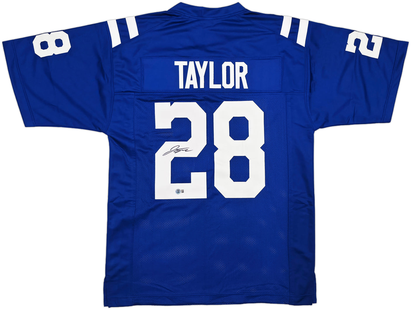 Indianapolis Colts Jonathan Taylor Autographed Blue Jersey Beckett BAS Witness Stock #256838