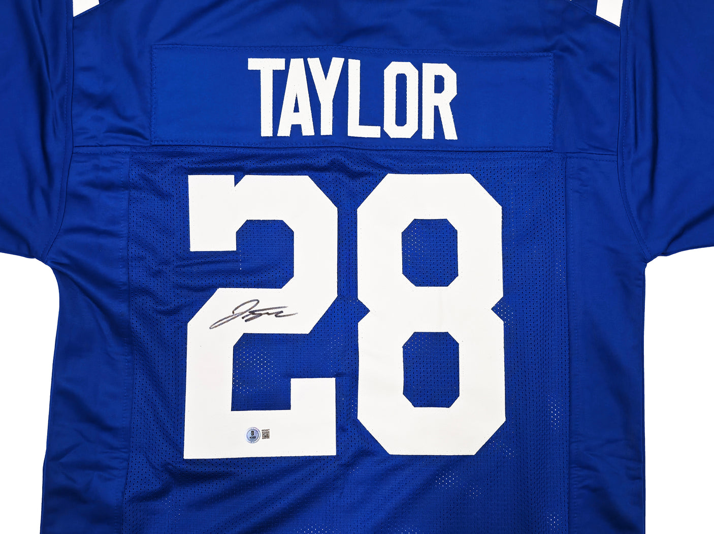 Indianapolis Colts Jonathan Taylor Autographed Blue Jersey Beckett BAS Witness Stock #256838