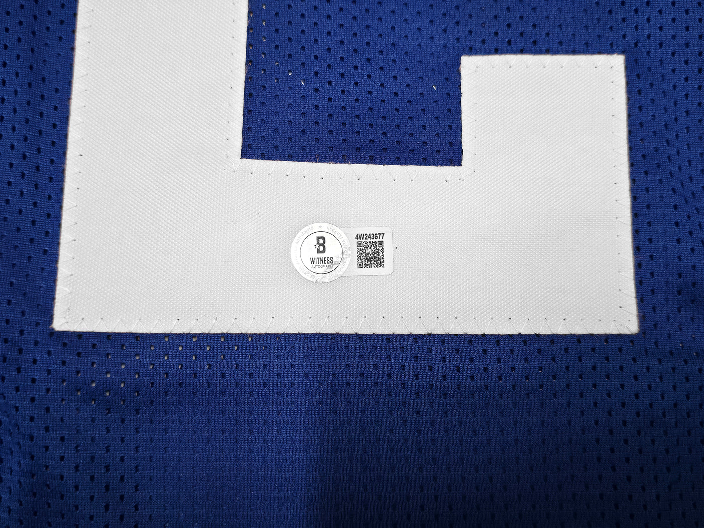 Indianapolis Colts Jonathan Taylor Autographed Blue Jersey Beckett BAS Witness Stock #256838