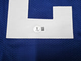 Indianapolis Colts Jonathan Taylor Autographed Blue Jersey Beckett BAS Witness Stock #256838