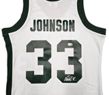 Michigan State Spartans Magic Johnson Autographed White Authentic Mitchell & Ness 1978-79 College Vault Jersey Size XL Beckett BAS Witness Stock #256714