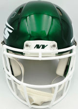 Aaron Rodgers & Garrett Wilson Autographed New York Jets 2024 Alternate Green Full Size Speed Authentic Helmet Fanatics Holo Stock #257003