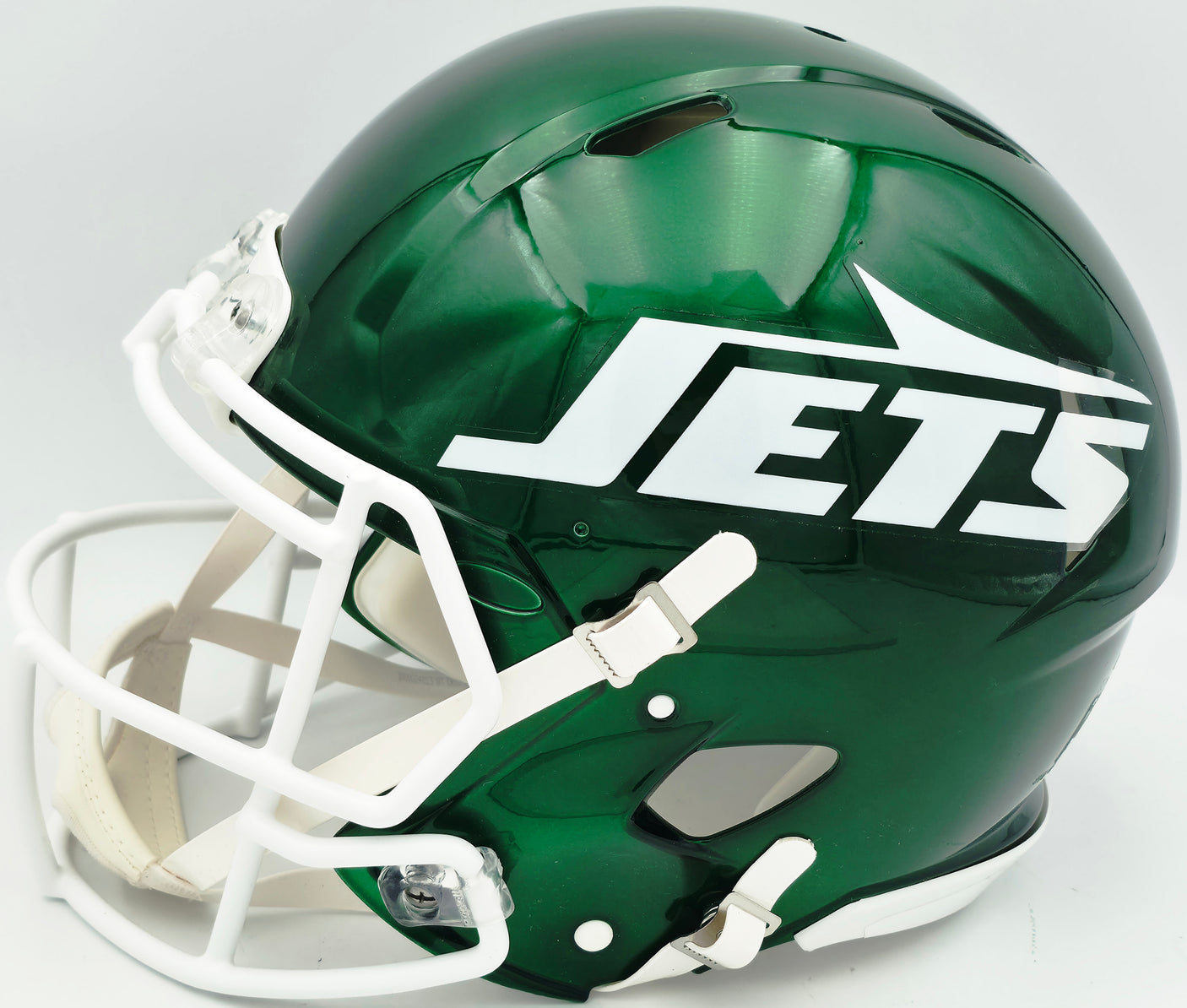 Aaron Rodgers & Garrett Wilson Autographed New York Jets 2024 Alternate Green Full Size Speed Authentic Helmet Fanatics Holo Stock #257003