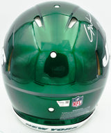 Aaron Rodgers & Garrett Wilson Autographed New York Jets Green Full Size Speed Authentic Helmet Fanatics Holo Stock #257004