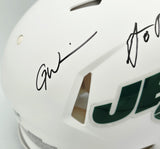 Aaron Rodgers & Garrett Wilson Autographed New York Jets Flat Matte White Full Size Speed Authentic Helmet Fanatics Holo Stock #257005