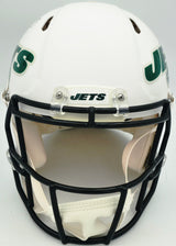 Aaron Rodgers & Garrett Wilson Autographed New York Jets Flat Matte White Full Size Speed Authentic Helmet Fanatics Holo Stock #257005