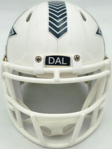 Micah Parson Autographed Dallas Cowboys White Salute To Service Speed Mini Helmet Fanatics Holo Stock #256992