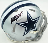 Micah Parson Autographed Dallas Cowboys Silver Speed Mini Helmet Fanatics Holo Stock #256993