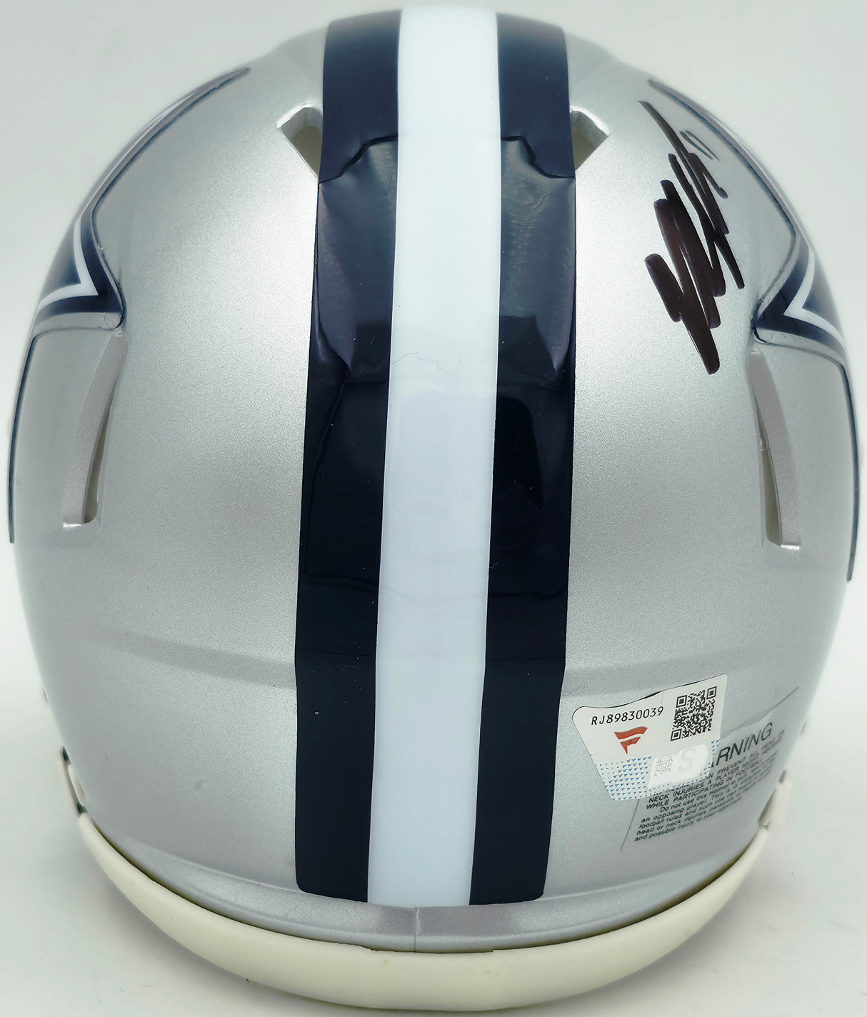 Micah Parson Autographed Dallas Cowboys Silver Speed Mini Helmet Fanatics Holo Stock #256993