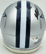 Micah Parson Autographed Dallas Cowboys Silver Speed Mini Helmet Fanatics Holo Stock #256993