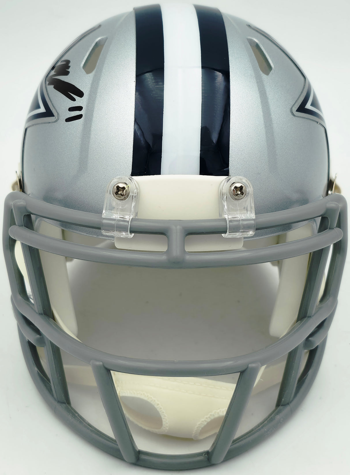 Micah Parson Autographed Dallas Cowboys Silver Speed Mini Helmet Fanatics Holo Stock #256994