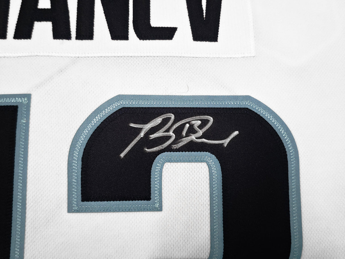 Seattle Kraken Brandon Tanev Autographed White Adidas Authentic Primegreen Inaugural Season Jersey Size 54 "Turbo" Fanatics Holo Stock #257012
