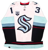 Seattle Kraken Brandon Tanev Autographed White Adidas Authentic Primegreen Inaugural Season Jersey Size 54 "Turbo" Fanatics Holo Stock #257012