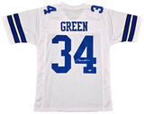 Dallas Cowboys Cornell Green Autographed White Jersey Beckett BAS Witness Stock #257838