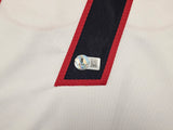 1999 Team USA Women's Soccer World Cup Champions Autographed White Jersey With 8 Signatures Including Hamm & Chastain Beckett BAS Witness Stock #257835