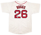Boston Red Sox Wade Boggs Autographed White Jersey Beckett BAS Witness Stock #257836