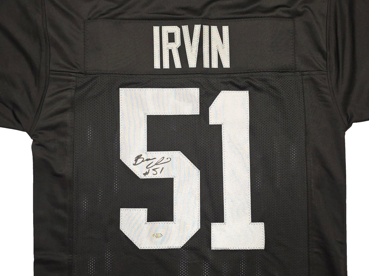 Las Vegas Raiders Bruce Irvin Autographed Black Jersey MCS Holo Stock #257840