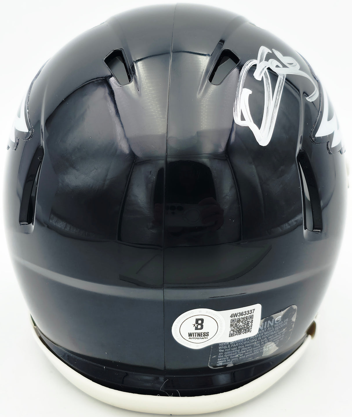 Donovan McNabb Autographed Philadelphia Eagles 2022 Alternate Black Mini Helmet Beckett BAS Witness Stock #256864