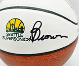 Downtown Fred Brown Autographed 1978-79 NBA Champions Logo Basketball Seattle Supersonics MCS Holo Stock #256895
