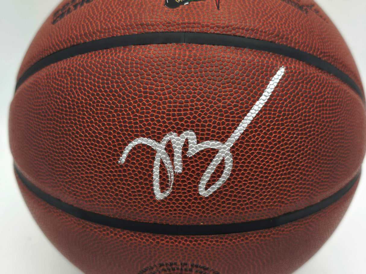 Jaylen Brown Autographed Composite Leather Boston Celtics Logo Basketball Beckett BAS Witness Stock #256842