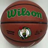 Jaylen Brown Autographed Composite Leather Boston Celtics Logo Basketball Beckett BAS Witness Stock #256842
