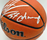 Dennis Rodman Autographed Authentic Indoor/Outdoor Basketball Chicago Bulls "5X Champ" Beckett BAS Witness Stock #256867