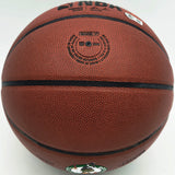 Jaylen Brown Autographed Composite Leather Boston Celtics Logo Basketball Beckett BAS Witness Stock #256843