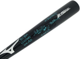 Ichiro Suzuki Autographed Black Mizuno Player Model Baseball Bat Seattle Mariners With 7 Stats IS Holo & Beckett BAS Witness Stock #256835