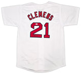 Boston Red Sox Roger Clemens Autographed White Jersey Beckett BAS QR Stock #254164