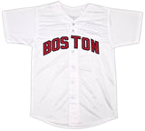 Boston Red Sox Roger Clemens Autographed White Jersey Beckett BAS QR Stock #254164