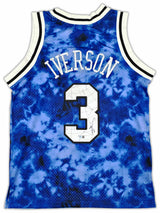 Philadelphia 76ers Allen Iverson Autographed Blue Authentic Mitchell & Ness 1996-97 HWC Swingman Galaxy Jersey Size M Beckett BAS Witness Stock #253620