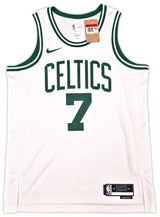 Boston Celtics Jaylen Brown Autographed White Nike Swingman Association Edition Jersey Size 48 Beckett BAS Witness Stock #256845
