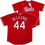 Cincinnati Reds Elly De La Cruz Autographed Red Nike Jersey Size L "MLB Debut 6/6/23" Beckett BAS Witness Stock #256879